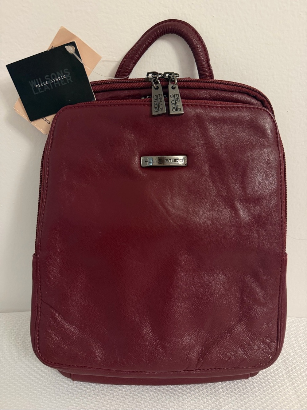 Vintage Wilson’s Leather Pelle Studio Leather Backpack - Burgundy